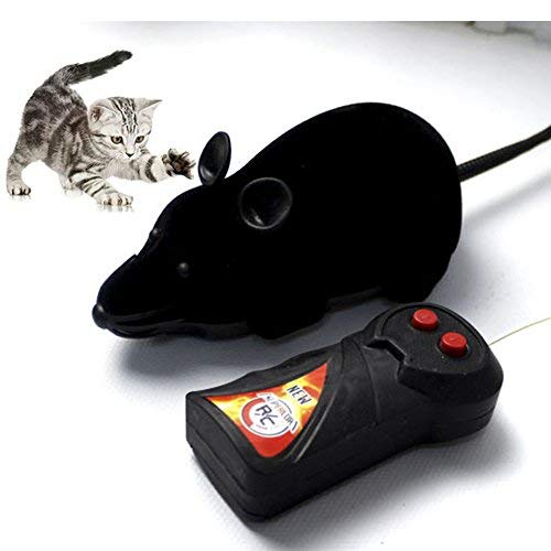 Digital baby Novelty Funny RC Wireless Remote Control Rat Mouse Toy for Cat Dog Pet Black,Gray,Brown (Black) - PawsPlanet Australia