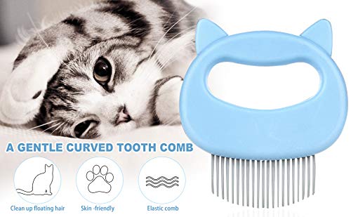 Timormode 3pcs Cat Brush Shell Comb Pet Hair Remover Massage Shedding Brush, Effective Removing Matted Fur, Knots and Tangles Grooming Tool for Short & Long Hair for Cats Dogs Puppies - PawsPlanet Australia