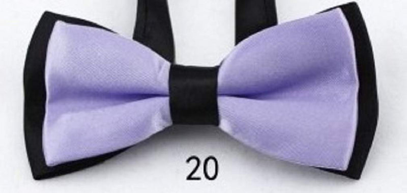 [Australia] - The Crafty Owl Handmade Set of 2 or Single Red/Black Wedding Double Bow Tie Butterfly for Pets Black/White & Black/Lavender 