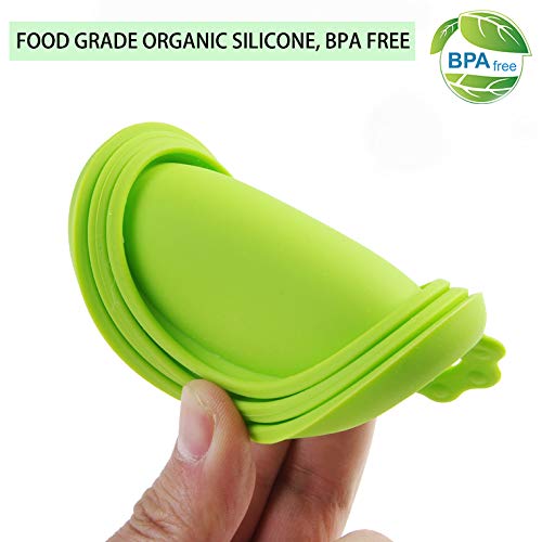 Sprießen 4 Pet Canned Food Silicone Lids, Universal Food Can Cap Closure Lids with 1 Stainless Steel Spoon, Reusable Dog Cat Food Storage Lids for Canned Food for Cats Dog - PawsPlanet Australia