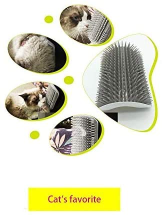 VICSPORT Cat Self Groomer Brush with Catnip Cats Wall Corner Massage Comb Grooming Brushes for Kitten - PawsPlanet Australia