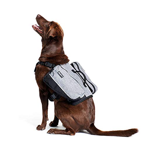 [Australia] - ZippyPaws - Graphite Adventure Backpack for Dogs Medium 