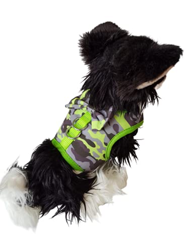 Puppy Dog Harness Coat Cat Small Breeds Miniature Small Animals Bunny Rabbit (XS/Small, Green) XS/Small - PawsPlanet Australia