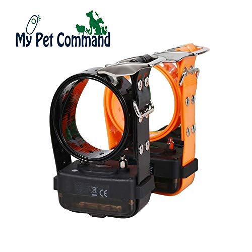 [Australia] - My Pet Command 1.25 Mile Long Range Safe Waterproof Rechargeable Dog Hunting and Training Extra Collar only with Vibrate Tone and Flashing LED Night Light add up to 3 Collars to 1 Remote Orange Strap 