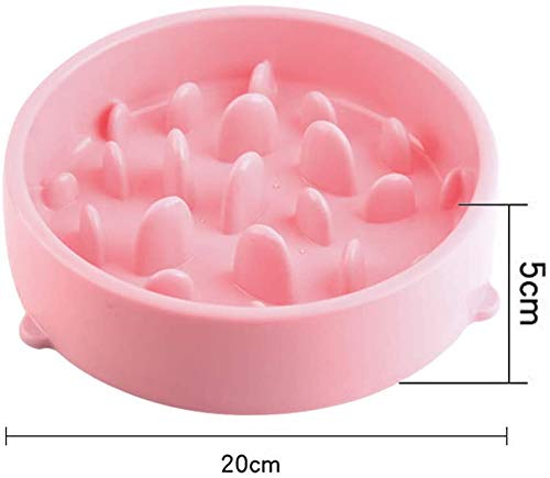 N/S Dog Bowl Mat, Silicone Pet Feeding Mat Waterproof, Anti-Slip Pet Bowl Mats to Prevent Food and Water Spilled+Slow Feeder Bowl for Dog(Pink) - PawsPlanet Australia