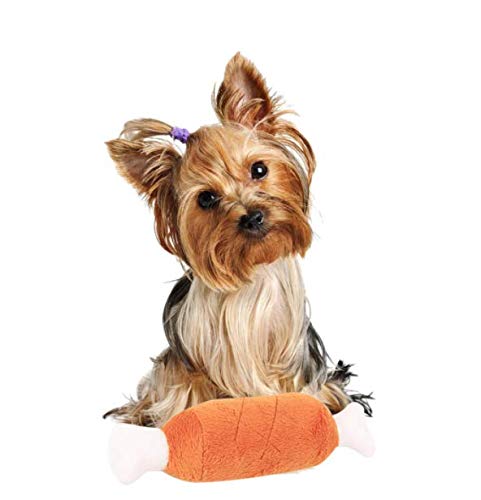 Meaty Bone Dog Chew Toy Tasty Squeaky Pet Product Small Large Plush Soft On Teeth Chicken Beef - PawsPlanet Australia