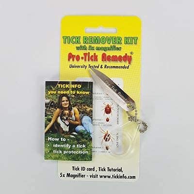 Protick (1 Pack) Tick Remover for Dogs Cats Horses Humans and Pets - Includes 5X Magnifier Tick ID Card and Tick Remover Pamphlet - PawsPlanet Australia