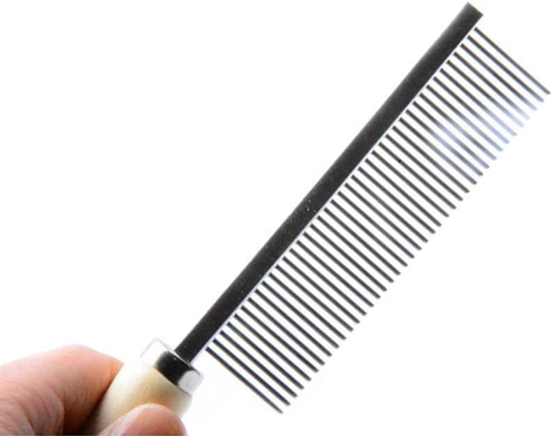 Dog & Cat Combs For Grooming Long Haired Cats & Dogs - Pet Dog Cat Comb Stainless Steel Pin Teeth Wooden Handle Grooming Fur Hair Brush - Comb Removes & Prevents Matted Fur - PawsPlanet Australia