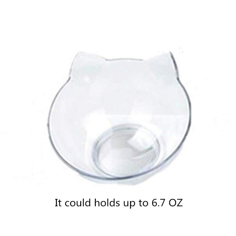 [Australia] - Aqueous Cat Elevated Bowl,Pet Feeding Bowl | Raised The Bottom for Cats and Small Dogs ，Cute Cat Face Double Bowl (Accessory) 