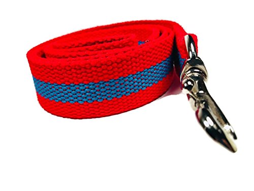 Smarty Pawnts Premium Cotton Dog Leashes, Blue and Red (Large) Large - PawsPlanet Australia