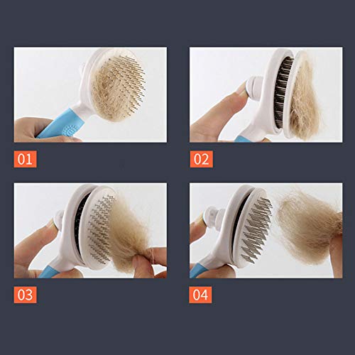 Cat Brush, Self Cleaning Slicker Brushes for Shedding and Grooming Removes Loose Undercoat, Mats and Tangled Hair Grooming Comb for Cats Dogs Dematting Detangling & Deshedding (Red) Red - PawsPlanet Australia