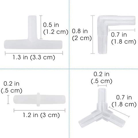 [Australia] - SunGrow Air Tube Connectors, for Supreme Bubble Domination, Invaluable to Hydroponics, Betta and Shrimp Breeders, and Aquaponics, Great Value, Snug Secure Fit, 40 pcs 