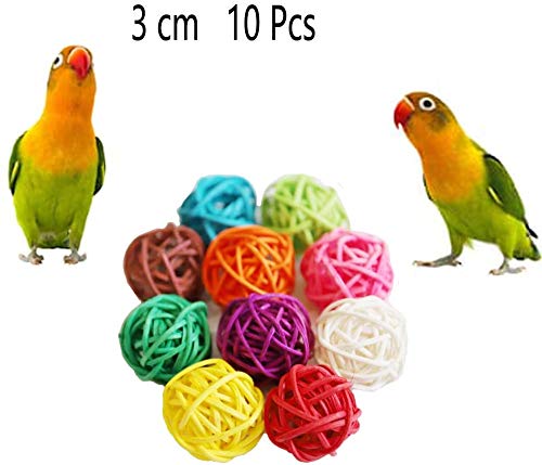 ESRISE Bird Parakeet Cockatiel Parrot Toys, Hanging Bell Pet Bird Cage Hammock Swing Climbing Ladders Toy Wooden Perch Chewing Toy for Small Parrots, Conures, Love Birds, Finche - PawsPlanet Australia