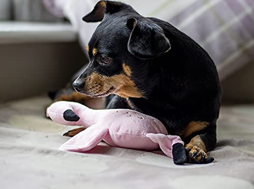 Rosewood Eco Friendly plush Flamingo Dog Toy with Squeaker, Made from Recycled Plastic Bottles Mixed - PawsPlanet Australia