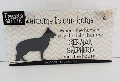 Splosh Precious Pet Dog Plaque and Dog Lead Hook Pack, German Shepard. The funny signs are a personalised mini addition to any dog lovers home, and a welcomed accessory for all dogs. - PawsPlanet Australia