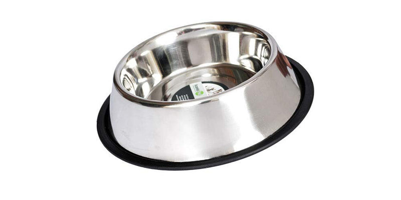 [Australia] - Iconic Pet 12 Cup Stainless Steel Non-Skid Pet Bowl for Dog or Cat (2 Pack) 1 Cup/8 oz. 