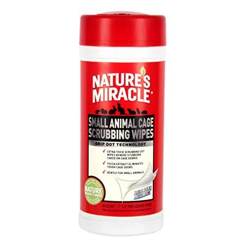 Nature's Miracle 60 Count Small Animal Cage Scrubbing Wipes - PawsPlanet Australia