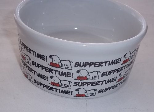 [Australia] - Peanuts Snoopy Suppertime! Small Dog Bowl 4-1/2" 