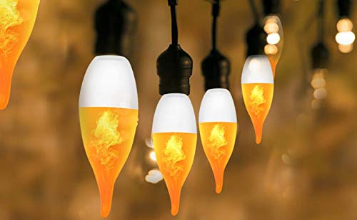 LED VIVID FLAME-LED Flame Bulb Flame Effect Light with UL Certification for E12 Base Chandelier Light Candle Light Bulbs LED Flickering Bulbs for Cafe/Garden/Hotel/Party/Bar(1 Pack) 1 Count (Pack of 1) - PawsPlanet Australia