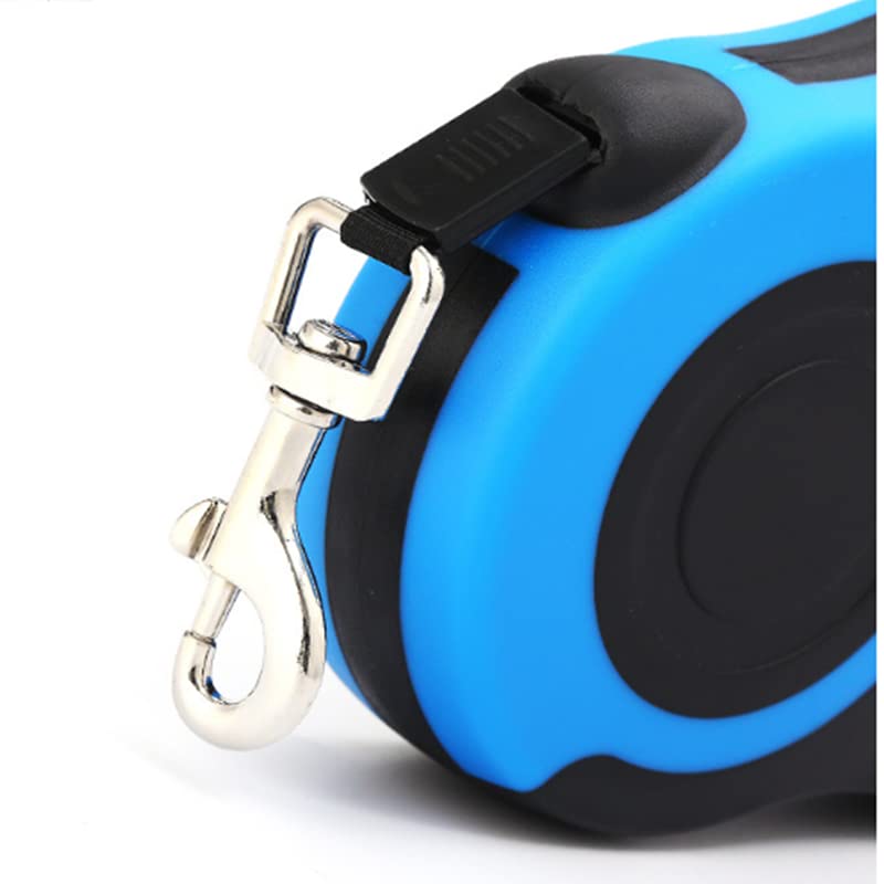 Extendable leash for dogs, roll-out dog leash, retractable dog leash 5m for small & large dogs up to 25kg, robust extendable leash for walking with smart braking system (blue) black - PawsPlanet Australia