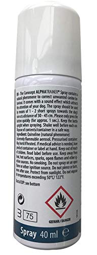 Canosept Alpha Trainer Training Spray for Dogs 40ml - Natural Dominance Pheromone - Effectively stops unwanted behaviours in dogs such as aggression, jumping, barking & leash pulling - PawsPlanet Australia