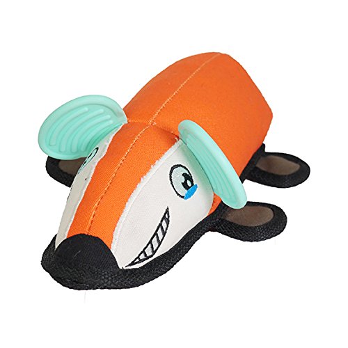 Rosewood Interactive Tough Dog Toy Fox Character with Rubber Ears - PawsPlanet Australia