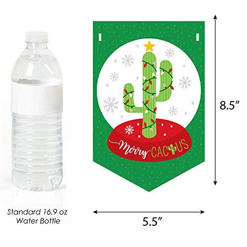 Big Dot of Happiness Merry Cactus - Christmas Cactus Party Bunting Banner - Party Decorations - We Wish You A Merry Cactus - PawsPlanet Australia