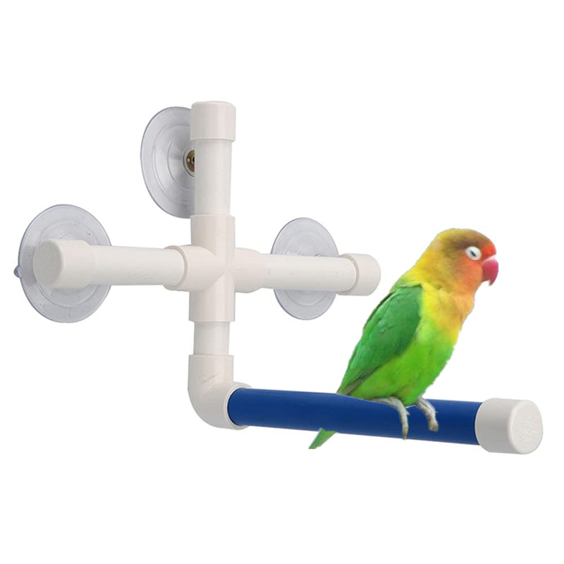 NA Parrot Training Stand Bird Bathing Perch Stand Parrot Perches Portable Shower Stand with Suction Cup Parrot Plastic Pipe Stand Toy Bird Stand for Bathing Training - PawsPlanet Australia