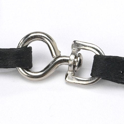 [Australia] - Resco Professional Cordo-Hyde Spinner Show Dog Lead with Built in Swivel and Neck Pad, 3/16-Inch Wide by 56-Inch Long, Black 3/16" x 56" 