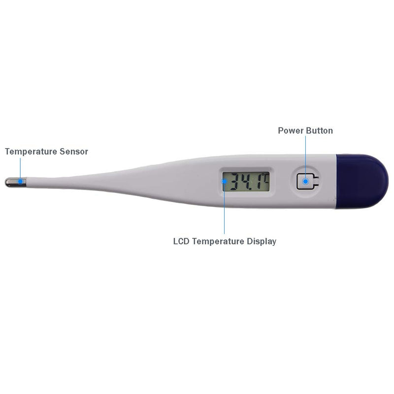 Digital Vets Thermometer For Pet Owners of Dogs Cats Horses Animals With FREE Veterinary Hobday's Spec Chart - PawsPlanet Australia