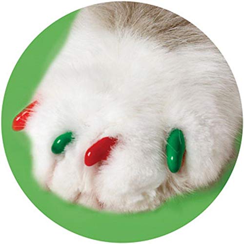 [Australia] - Soft Claws for Cats, Size Medium, Color Holiday (Red & Green) 