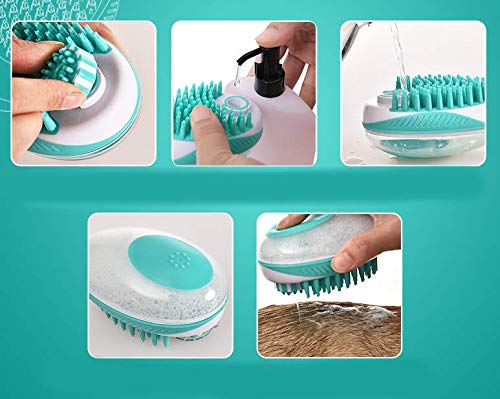 Dusenly 2 in 1 Pet Bath Brush Grooming Brushes Massage Foaming Shower Pet Cleaning Hair Multifunctional Tools - PawsPlanet Australia