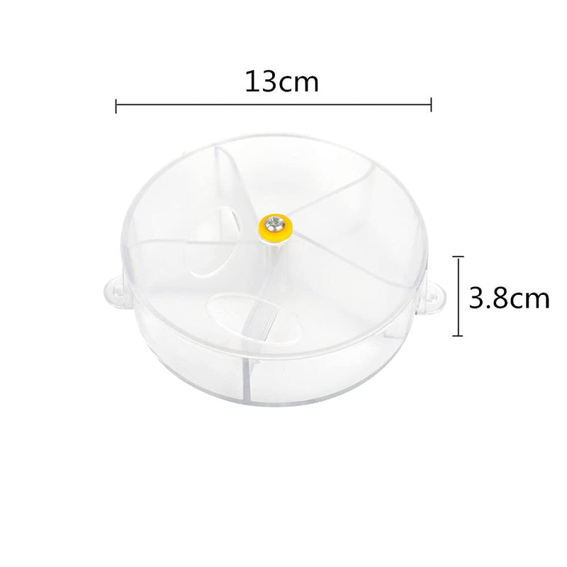 NA Parrot Foraging Wheel Bird Feeder Spins Toy Parrot Chew Toy Used for Parakeet Cockatiel Conure African Grey (Transparent) - PawsPlanet Australia