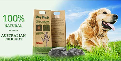 Dog Rocks - 100% Natural Grass Burn Prevention - Prevents Lawn Urine Stains - Three Small Bags - 6 Month Supply - PawsPlanet Australia