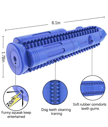 Dog Chew Toothbrush and Dog Toothpaste Rubber Teeth Cleaning Chewing Brush and Beef Flavored Toothpaste- Bundled Product - PawsPlanet Australia