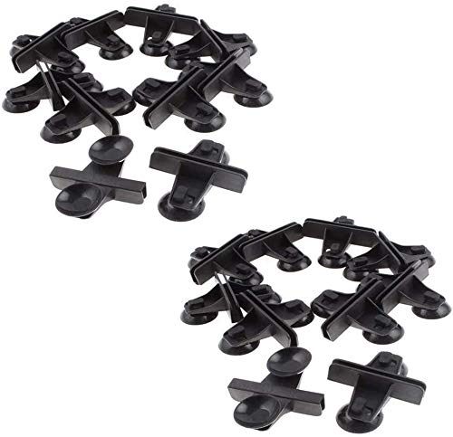 Dahszhi Aquarium Fish Tank Divider Suction Cup Plastic Sheet Holder Black - 20pcs - PawsPlanet Australia