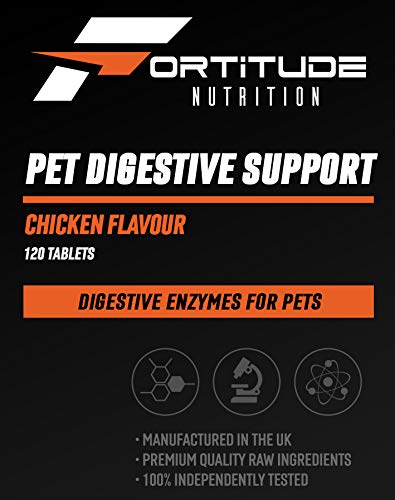 Pet Digestive Support | Digestive Enzymes For Dogs and Cats | Digestive Enyzme Suplement For Pets 120 Chicken Flavoured Chewable Tablets - PawsPlanet Australia