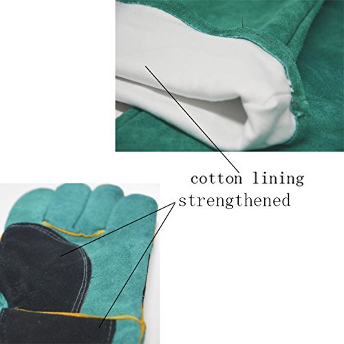 [Australia] - Creation Core 23.6" Prevent Animals From Biting on Gloves Protective Gloves for Wild Animal Dog Cat (Deep Green) Deep Green 