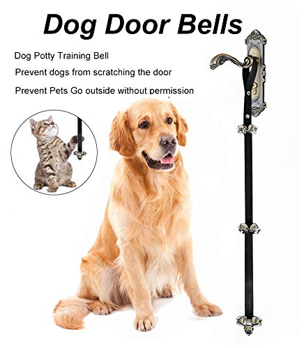 [Australia] - JOYSOG Dog Door Bells for Potty Training,5Pcs Pet Dog Training Kit Pet Supplies,Dog Doorbells with Dog Training Clickers Whistles for Dogs to Ring to Go Outside,Potty,Eating 