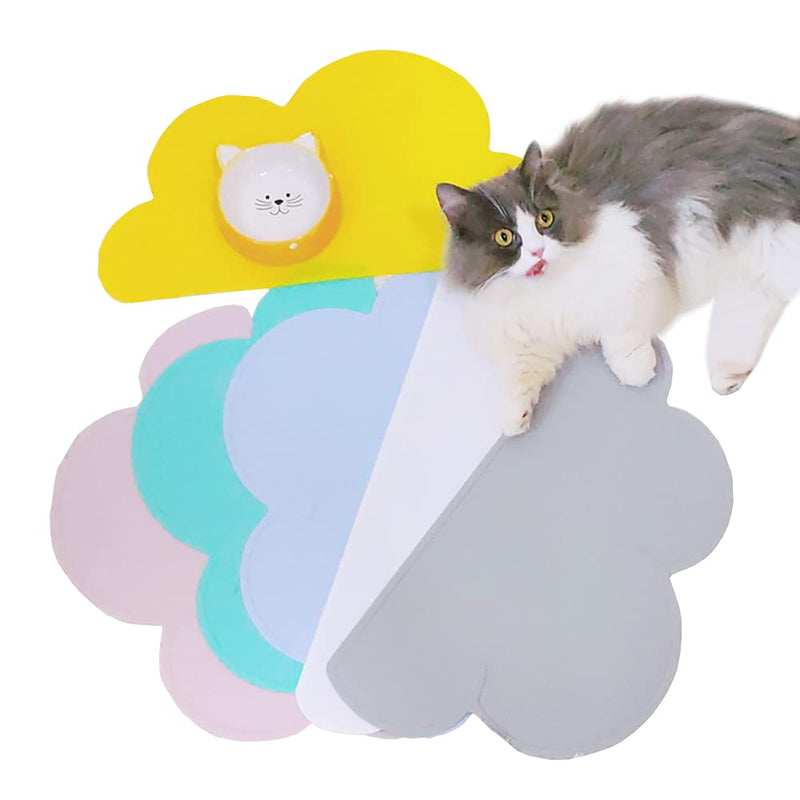 Love Dream Silicone Pet Feeding Food Mat Dog Cat Placemat Mat with Raised Edge, Anti-Slip Waterproof Pet Bowl Mats Pet Food Tray Black - PawsPlanet Australia