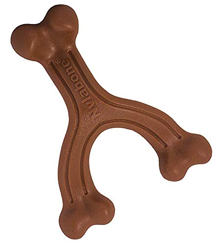 Nylabone Extreme Tough Dog Chew Toy, Wishbone Bison Flavour, Small, for Dogs Up to 11 kg Brown - PawsPlanet Australia