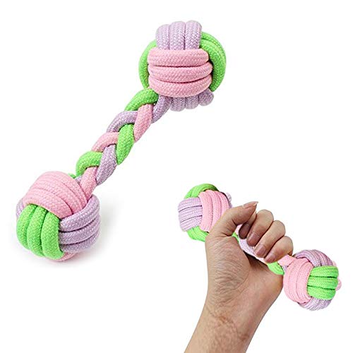 iPobie 2 Pcs Pet Cotton Rope Toy Dog Toy,Knotted Rope Bone Dog Toy,Candy Colours Dog Rope Toy - PawsPlanet Australia