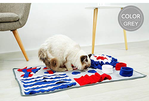 Vehipa Snuffle Mat,Feeding Mat for Small Large Dogs,Pet Puzzle Toys Durable Interactive Encourages Natural Foraging Skills - PawsPlanet Australia