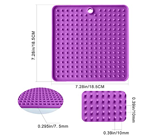 Petstuff Lick Mat For Dogs (Purple and Grey) 2 Pack Purple and Grey - PawsPlanet Australia