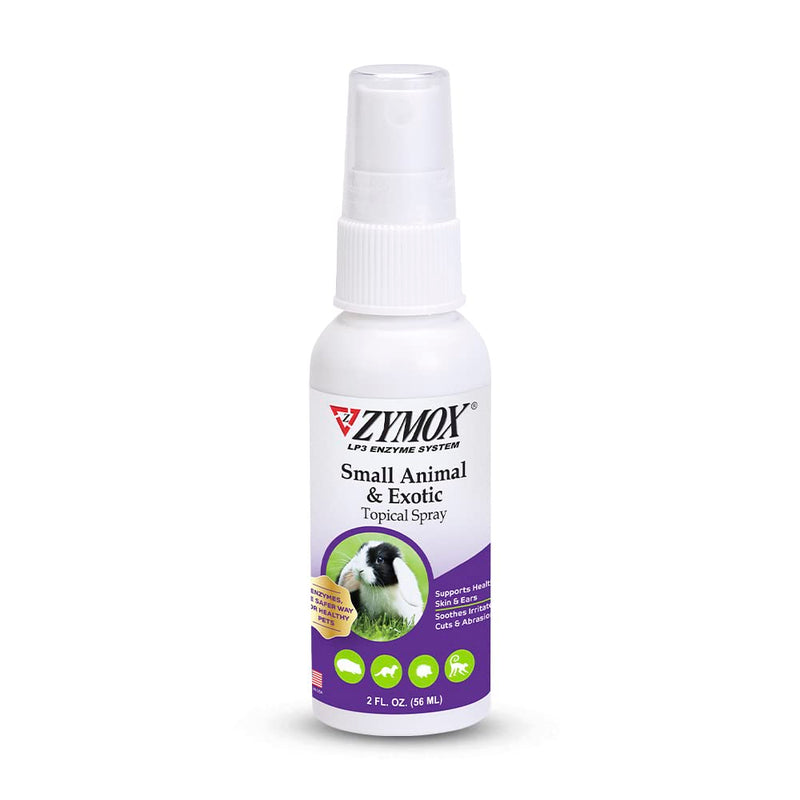 Zymox Small Animal & Exotic Topical Spray, 2 oz. – Supports Healthy Skin for Dog, Cat, Rabbit, Guinea Pig, Ferret, Hamster, Chinchilla, Monkey - PawsPlanet Australia