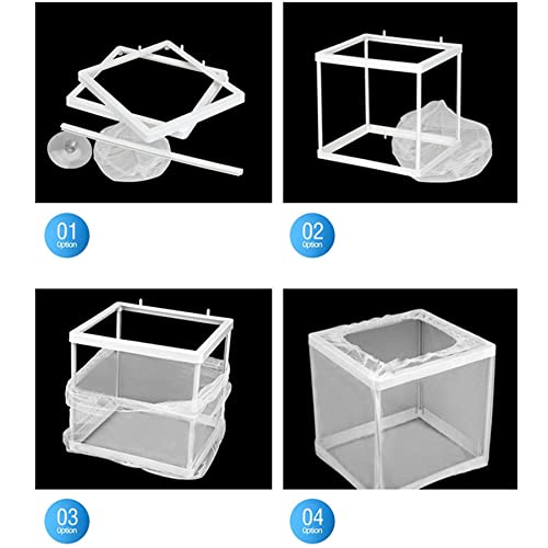 Fish Tank Breeder Net, Multifunctional Isolation Mesh Box Plastic Frame Fish Tank Separation Breeding Net Aquarium Mesh Hatchery Breeder - PawsPlanet Australia