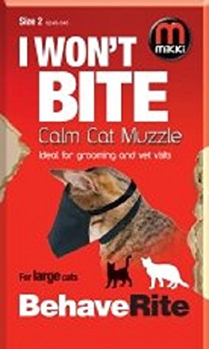 Mikki Cat and Kitten Nylon Calm Muzzle to Prevent Biting and Scratching Groomers/Vets - Size 2 L - PawsPlanet Australia