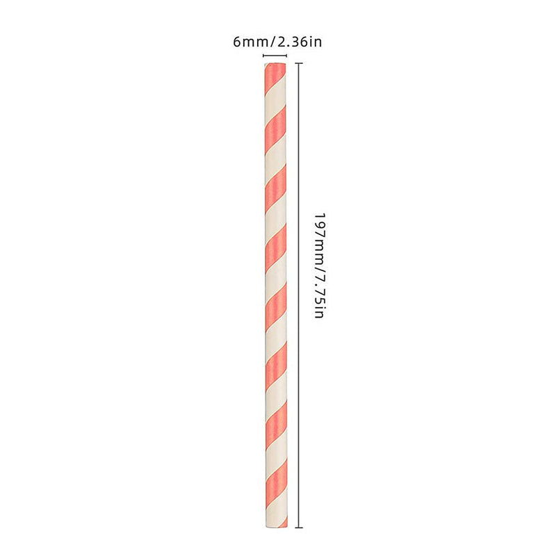 Charmed Peach, mint green and gold paper straws set of 100 straws - PawsPlanet Australia