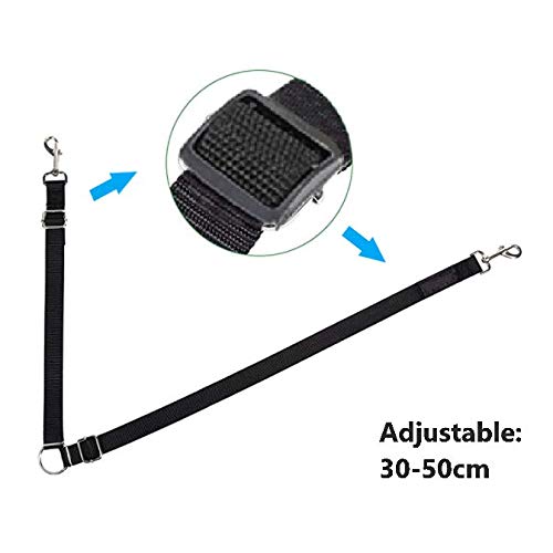 SZMYLED Double Dog Leash Coupler No Tangle Double Dog Dual Adjustable Splitter Lead Walker Trainer Leash for Two Dogs (without handle, for Small to big dogs) Black 50cm 2.5*50cm - PawsPlanet Australia