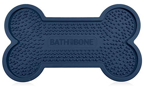 [Australia] - Dog Bath Distraction - Bath Distraction For Dogs | Bone Shaped Dog Lick Pad | Dog Distraction Lick Pad For Easy, No-Stress Dog Bathing Time | Bath To The Bone Dog Treat Pad For Dog Grooming 